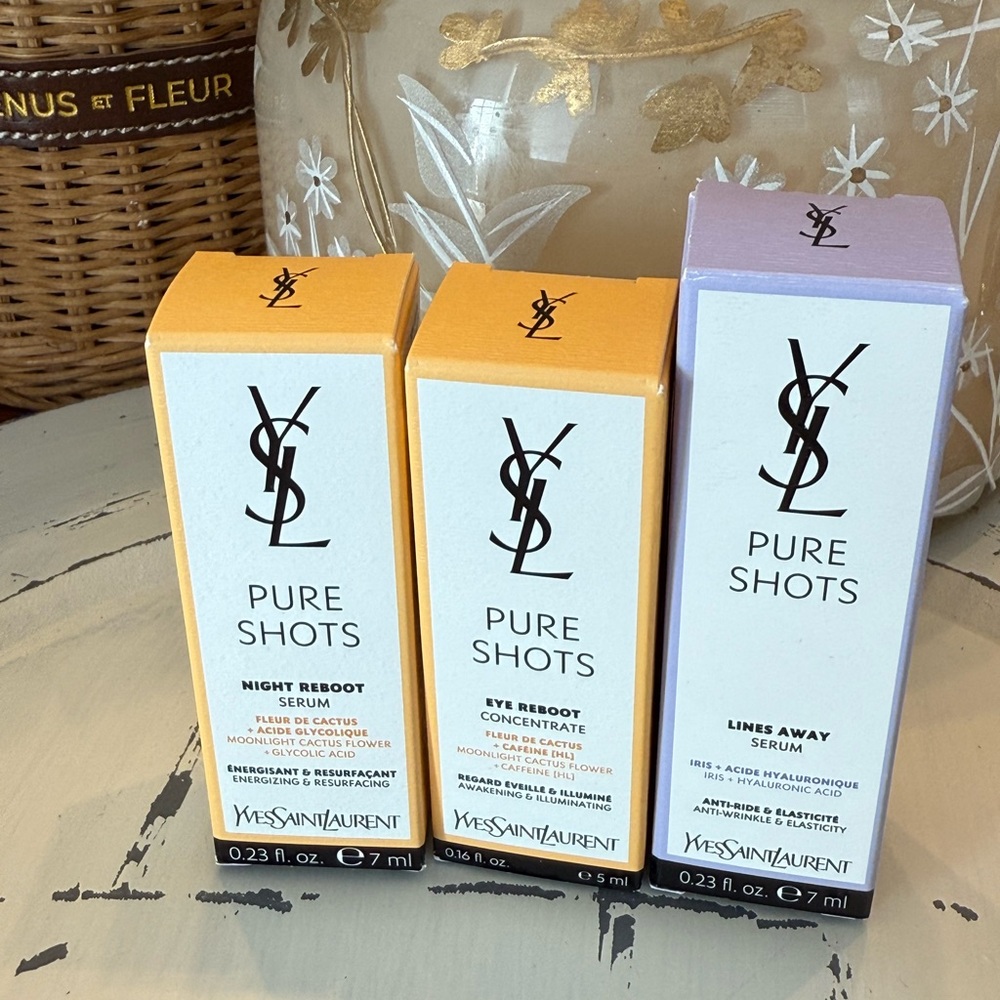 Yves Saint Laurent Pure Shots Serums Trio (Orange & Lavender)